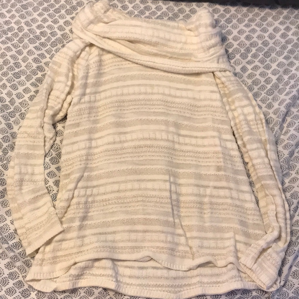Maurices Cream Cowl Neck Sweater